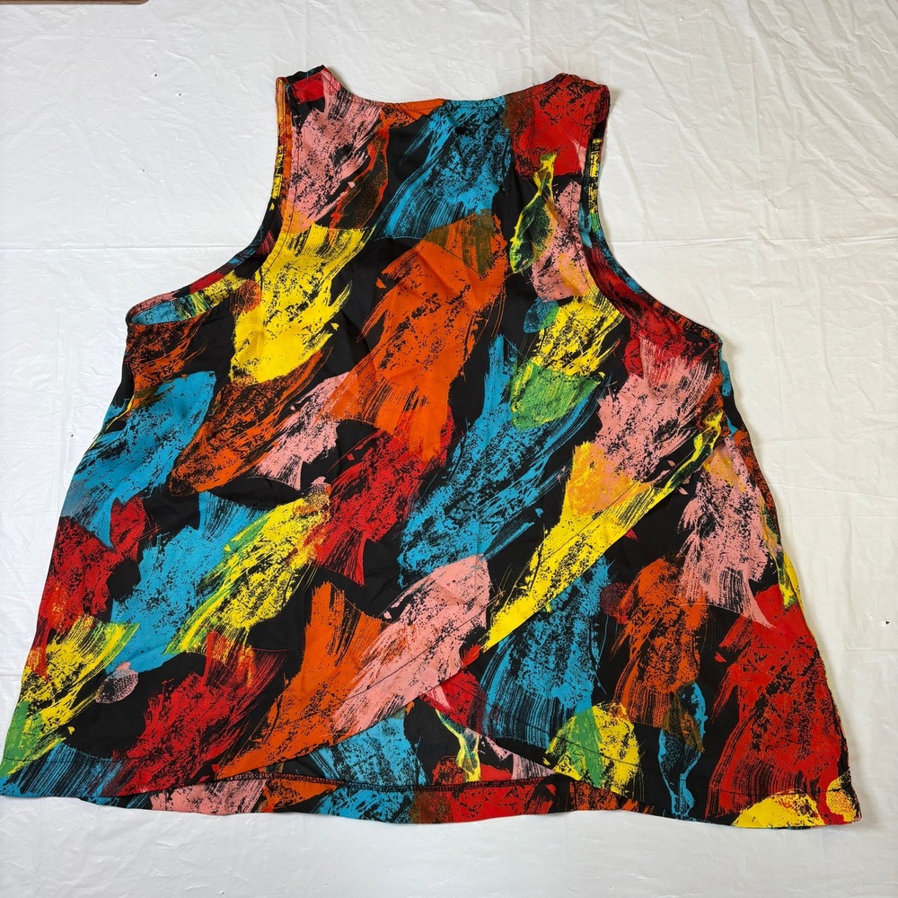 Jack by BB Dakota Womens L Abstract Print‎ Tank Top Colorful Artsy Festival Y2K - Picture 4 of 10